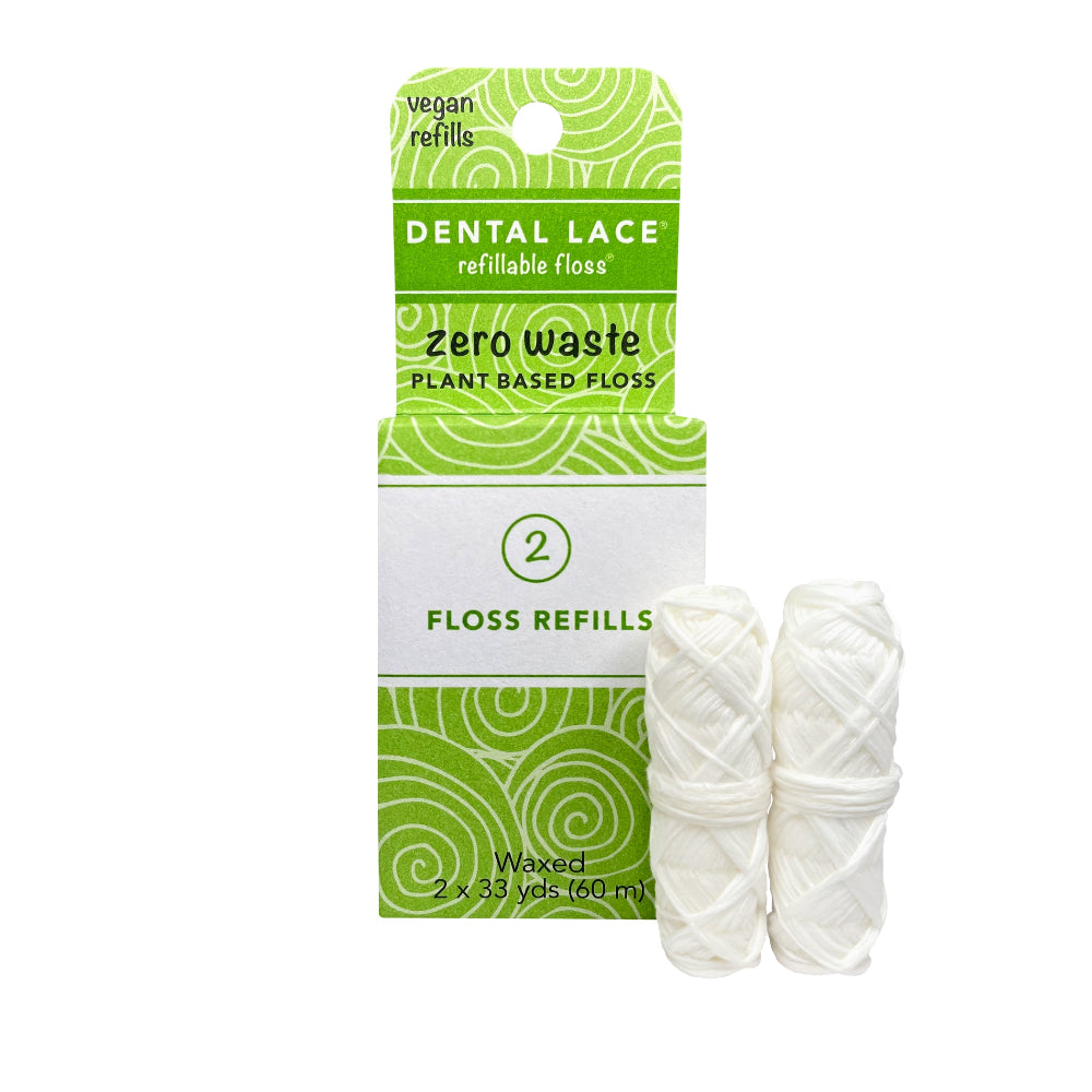 Plant Based Vegan Dental Floss Refills | PFAS-Free, BPA-Free, Biodegradable (2 Spools/4-Month Supply)