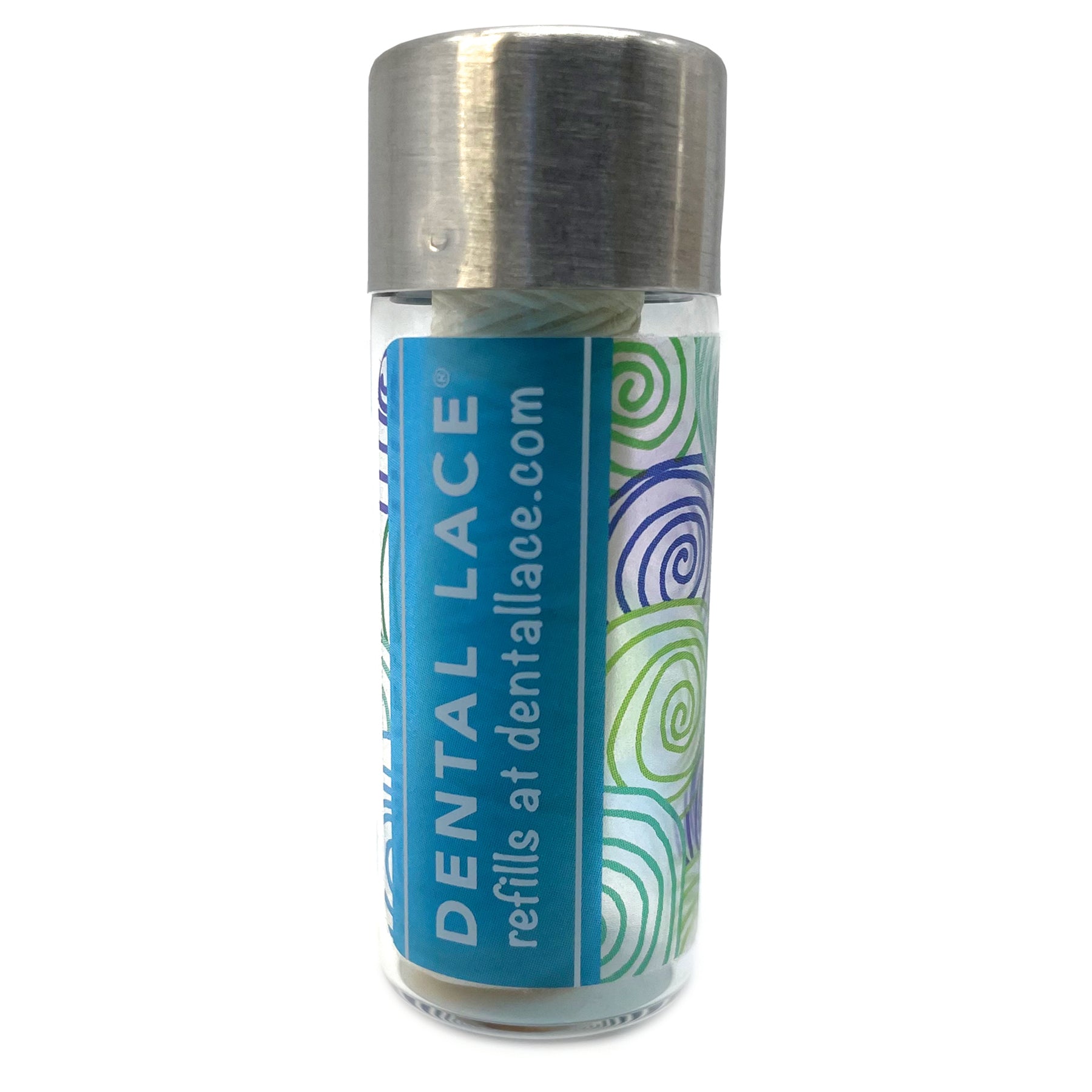 Dental Lace Silk Floss- Refillable Container & 2 Month Supply of Silk Floss