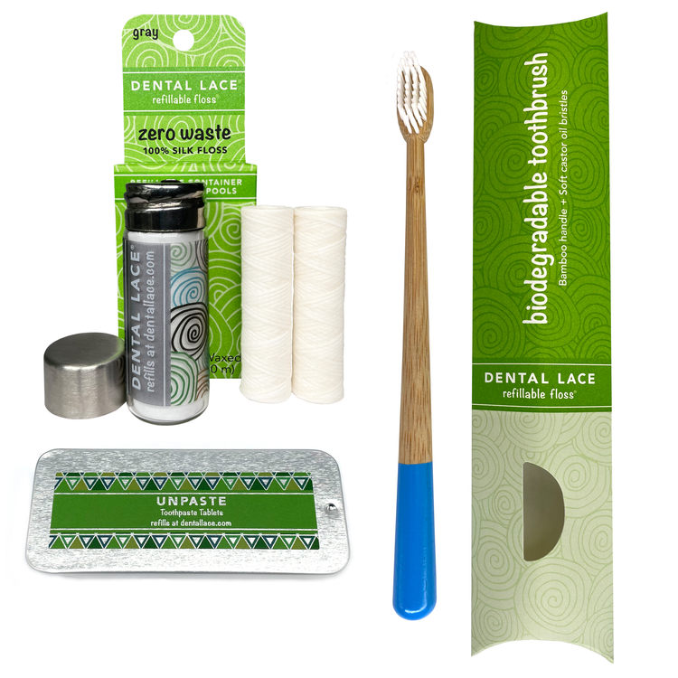 Zero Waste Silk Floss Refills 2 Month Supply Dental Lace