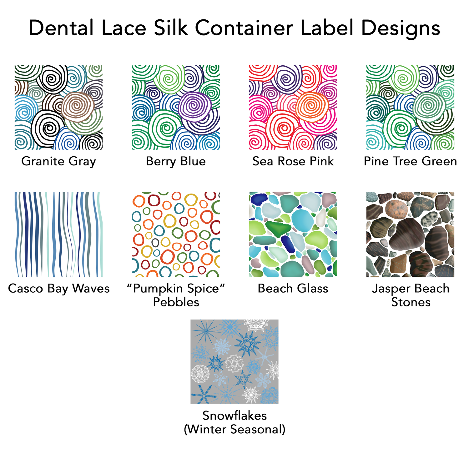 Silk Dental Floss in Refillable Glass Container &amp; Refills | PFAS-Free, Compostable, Certified BioBased (4 Spools/8-Month Supply)