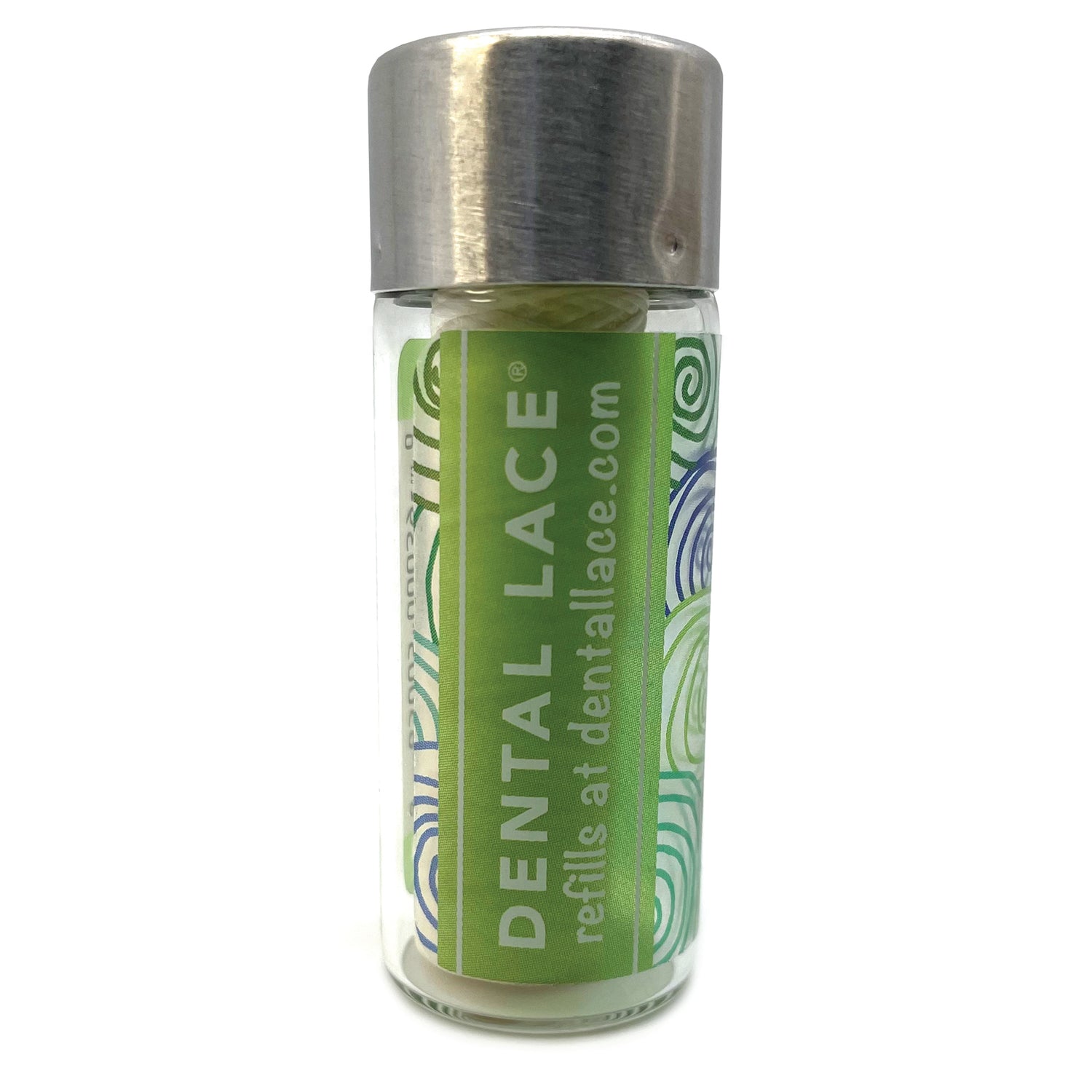 Dental Lace - Refillable PTFE &amp; PFAS Free Compostable Silk Floss with Container (33 yard/2-month supply)