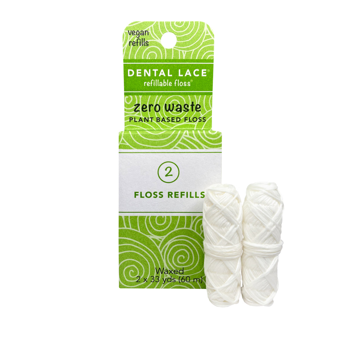 Plant Based Vegan Dental Floss Refills | PFAS-Free, BPA-Free, Biodegradable (2 Spools/4-Month Supply)