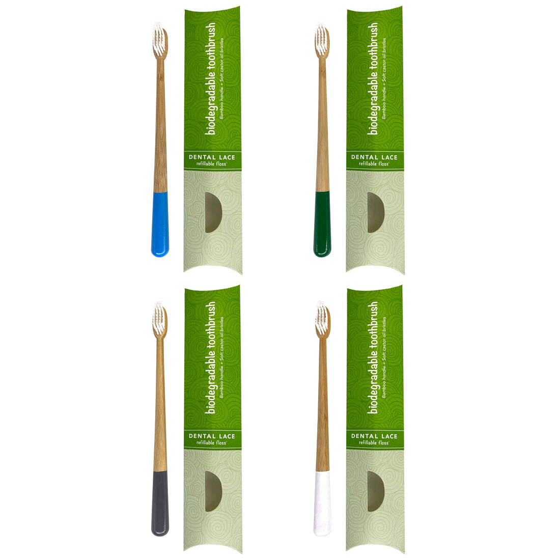DENTAL LACE BAMBOO TOOTHBRUSH - 4 PACK