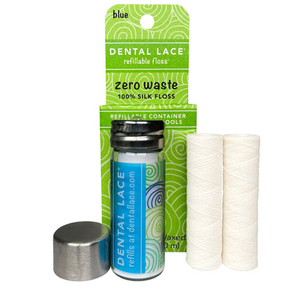 Refillable Container with 4 Month Supply of Silk Floss