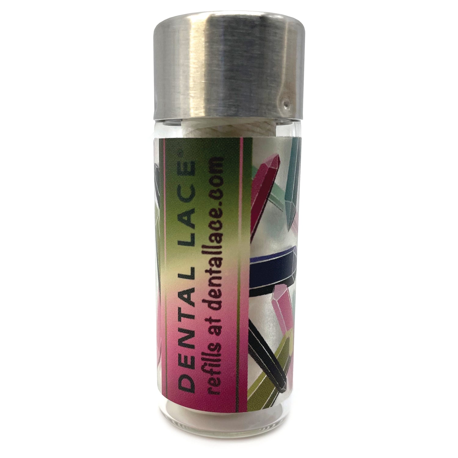 Dental Lace - Refillable PTFE &amp; PFAS Free Compostable Silk Floss with Container (33 yard/2-month supply)