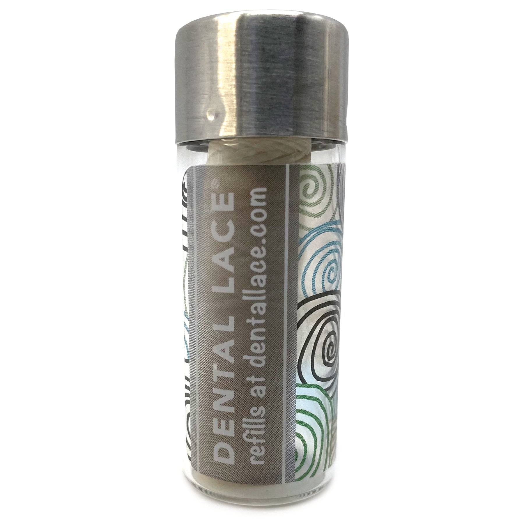 Dental Lace - Refillable PTFE &amp; PFAS Free Compostable Silk Floss with Container (33 yard/2-month supply)