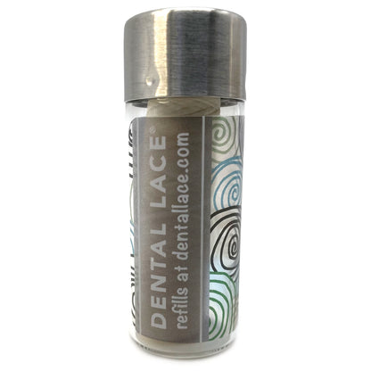 Dental Lace - Refillable PTFE &amp; PFAS Free Compostable Silk Floss with Container (33 yard/2-month supply)
