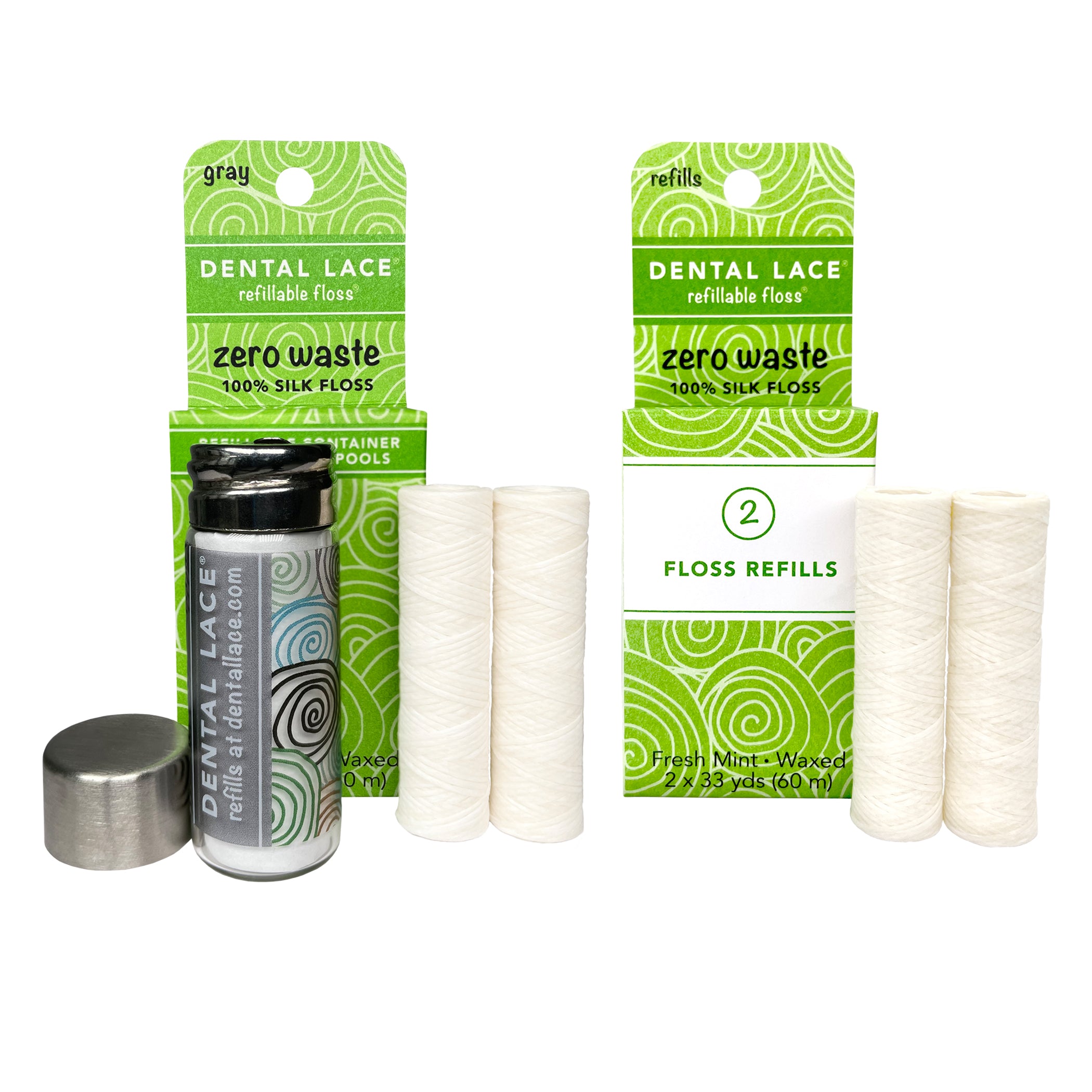 Zero Waste Refillable Silk Floss Bundle - 8 Month Supply