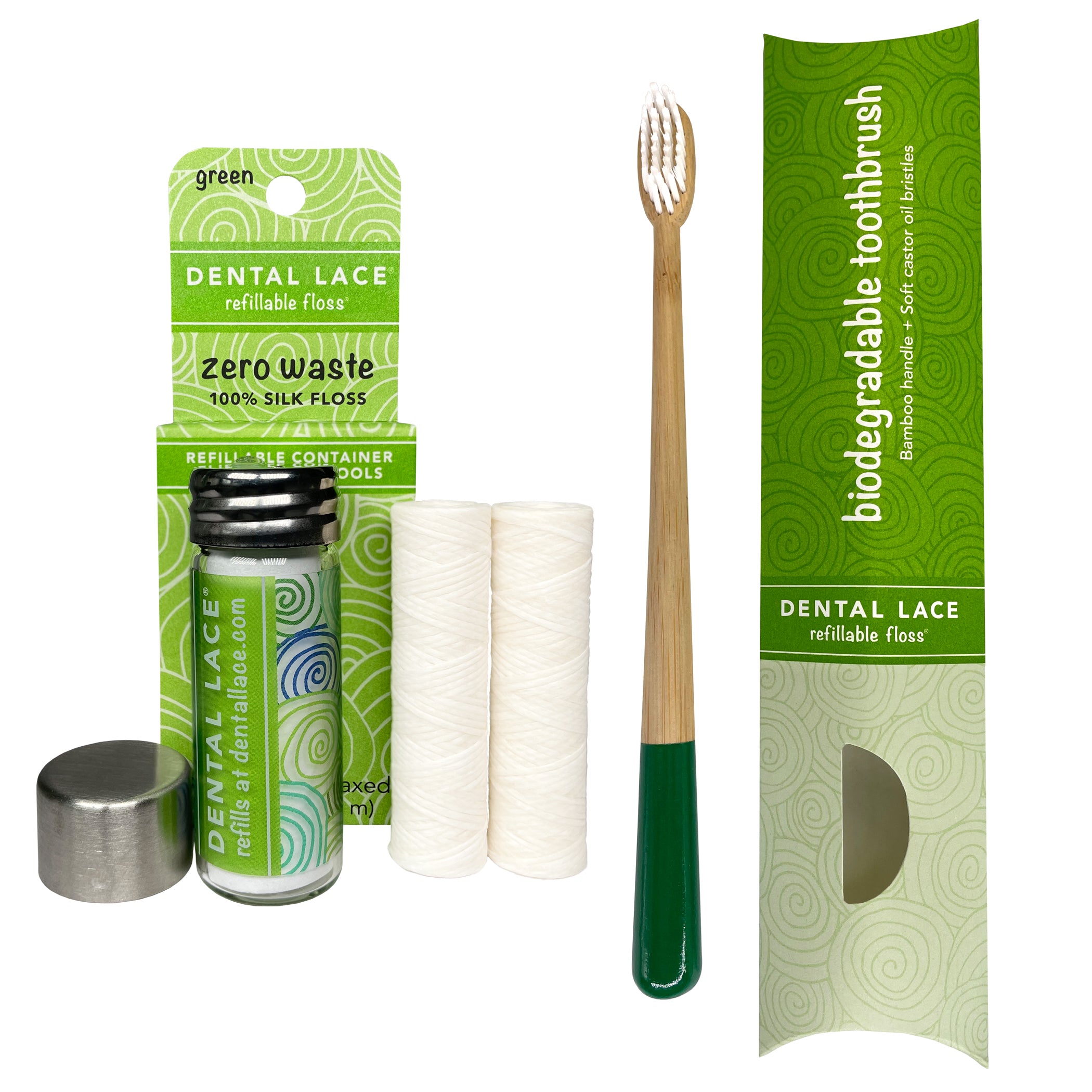 Zero Waste Bundle - Silk Floss &amp; Bamboo Toothbrush Bundle