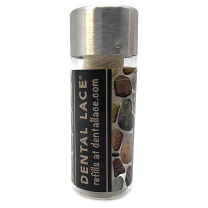 Dental Lace - Refillable PTFE &amp; PFAS Free Compostable Silk Floss with Container (33 yard/2-month supply)