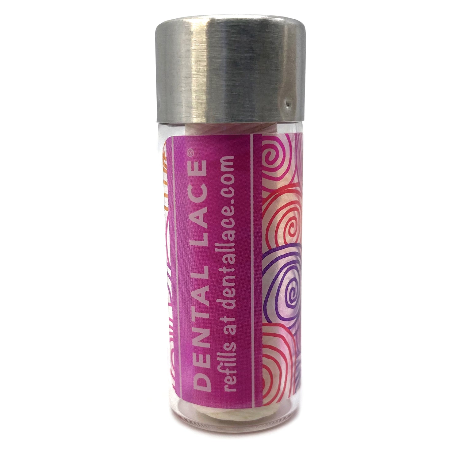 Dental Lace - Refillable PTFE &amp; PFAS Free Compostable Silk Floss with Container (33 yard/2-month supply)
