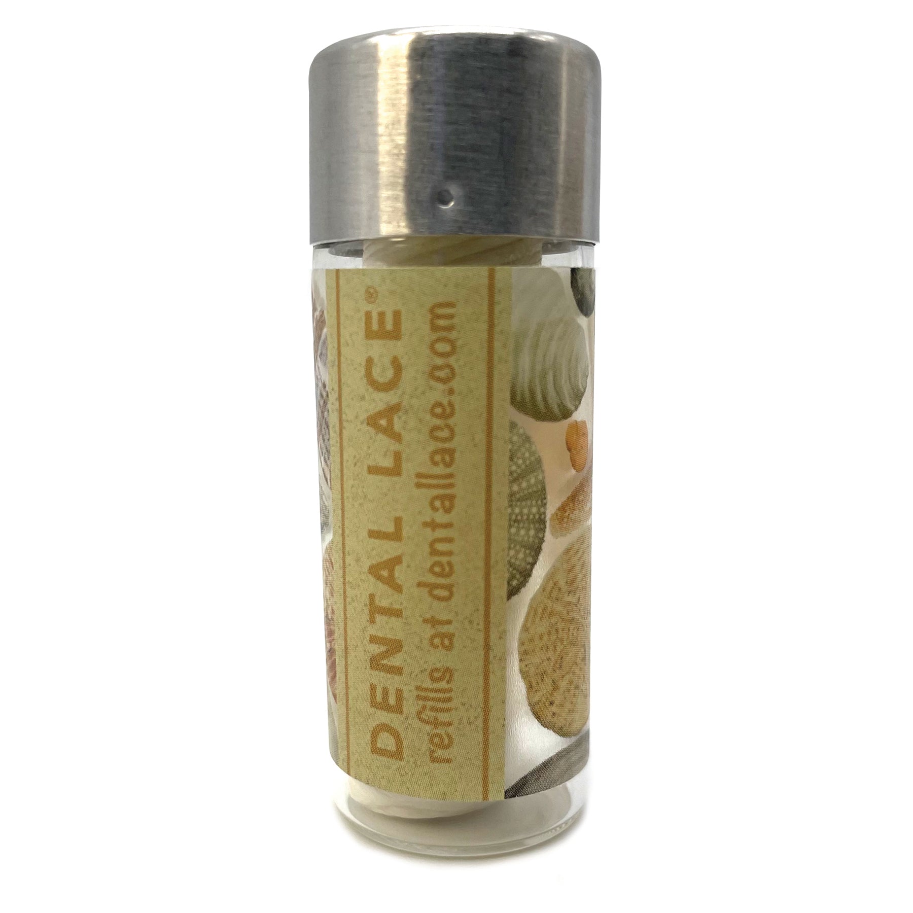 Dental Lace - Refillable PTFE &amp; PFAS Free Compostable Silk Floss with Container (33 yard/2-month supply)