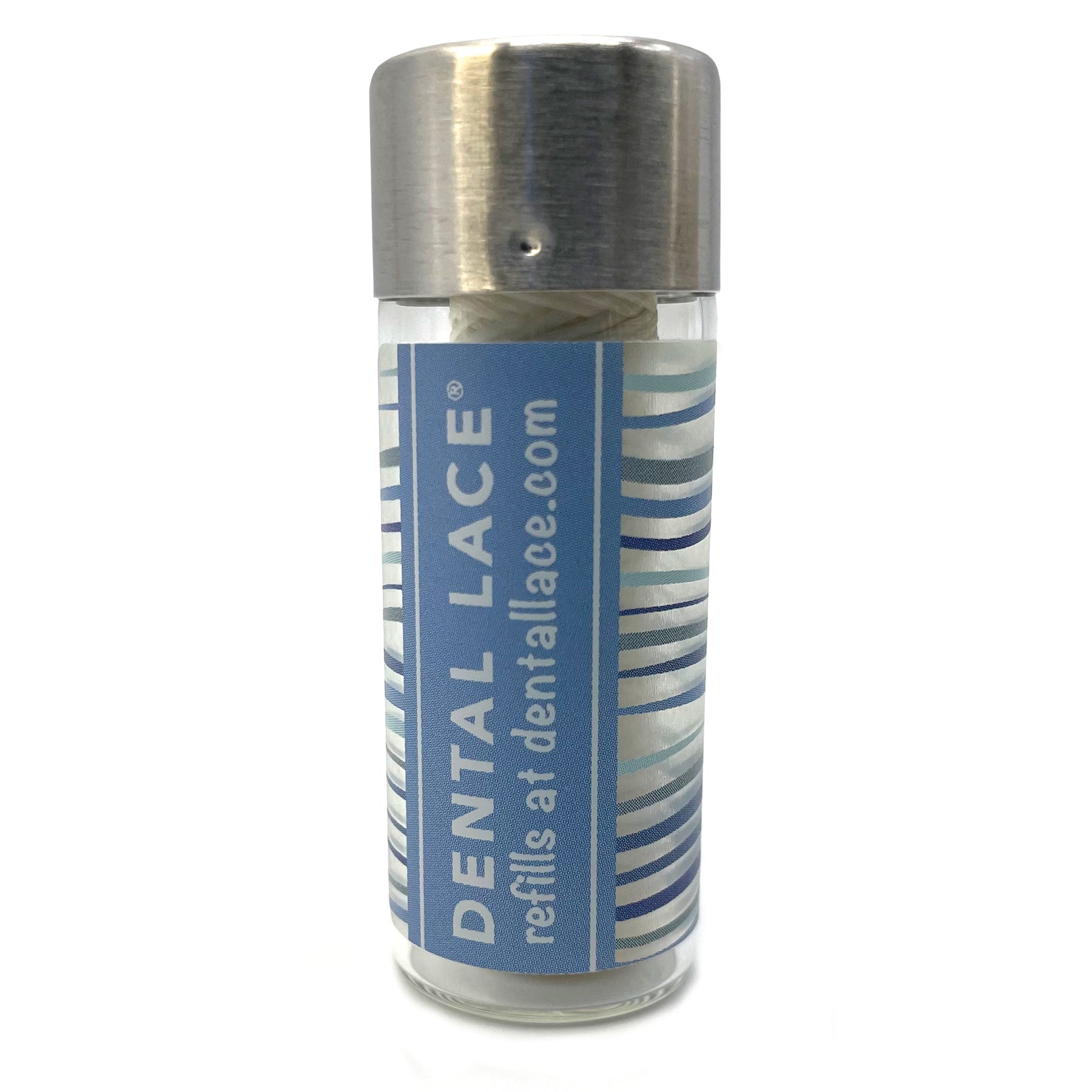 Dental Lace - Refillable PTFE &amp; PFAS Free Compostable Silk Floss with Container (33 yard/2-month supply)
