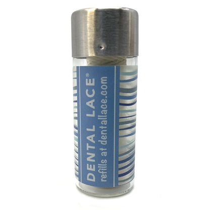 Dental Lace - Refillable PTFE &amp; PFAS Free Compostable Silk Floss with Container (33 yard/2-month supply)